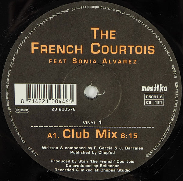 Stan Courtois Feat Sonia Alvarez : Realize (2x12")
