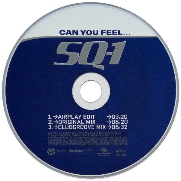 SQ-1 : Can You Feel... (CD, Maxi)