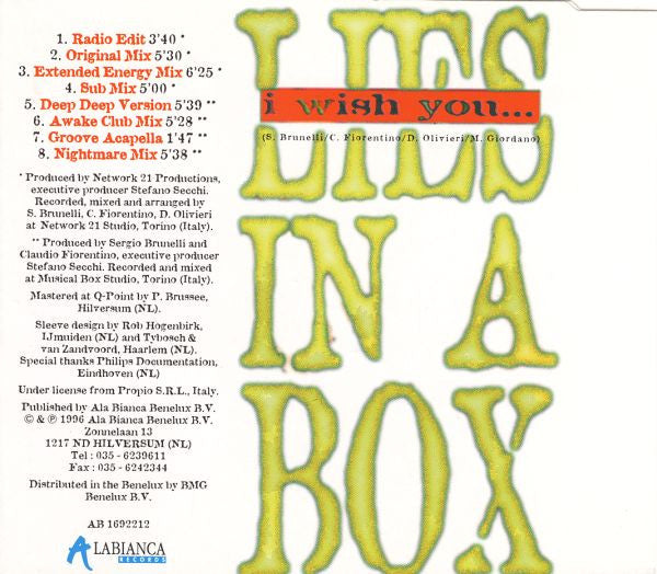 Lies In A Box : I Wish You... (CD, Maxi)