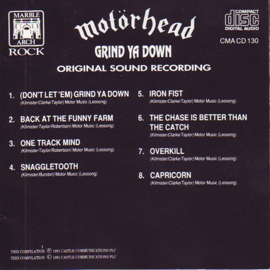 Motörhead : Grind Ya Down (CD, Comp)
