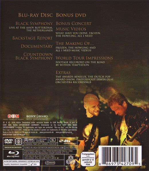 Within Temptation & Metropole Orchestra : Black Symphony (Blu-ray, Multichannel + DVD-V, Multichannel, PAL)