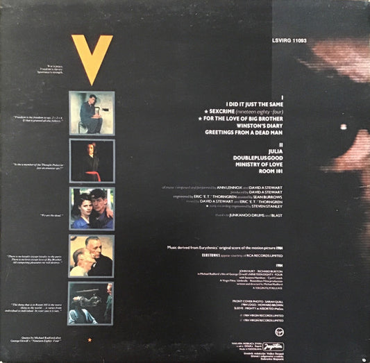 Eurythmics : 1984 (For The Love Of Big Brother) (LP, Album)