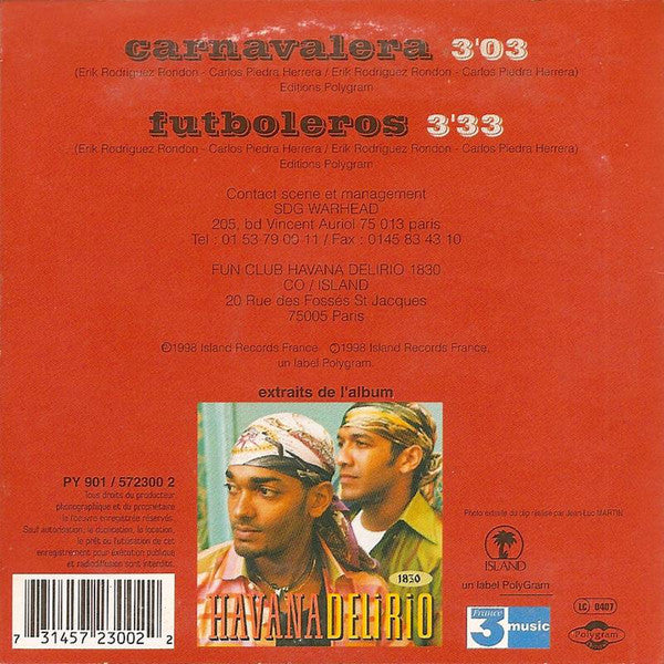 Havana Delirio : Carnavalera (CD, Single, Car)