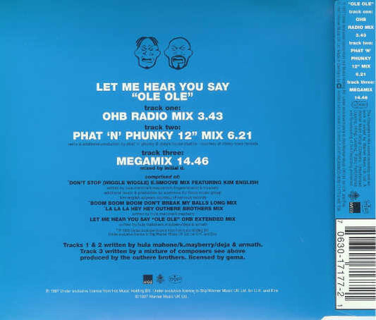 The Outhere Brothers : Let Me Hear You Say "Ole Ole" (CD, Single)