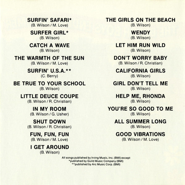 The Beach Boys : Endless Summer (CD, Comp, RE)