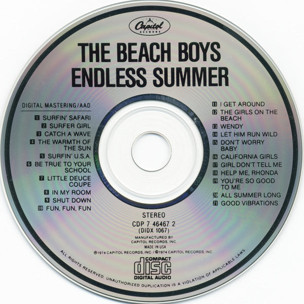 The Beach Boys : Endless Summer (CD, Comp, RE)