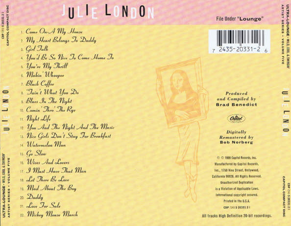 Julie London : Ultra-Lounge: Wild, Cool & Swingin' (CD, Comp, RM)