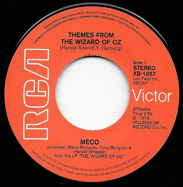 Meco Monardo : Themes From The Wizard Of Oz (7", Single)