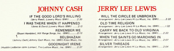 Johnny Cash & Jerry Lee Lewis : Sunday Down South (LP, Comp)