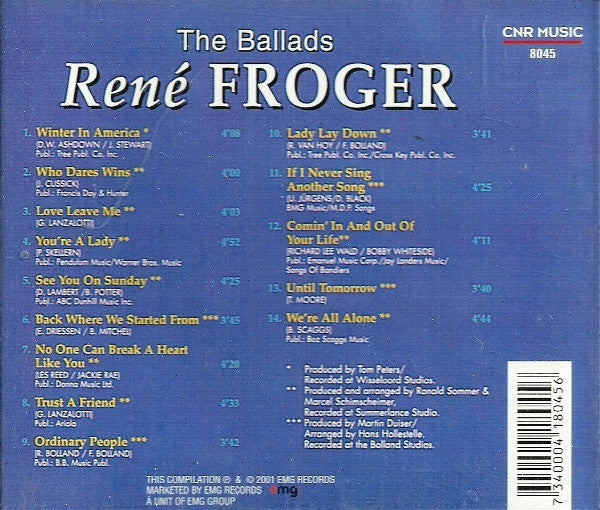 René Froger : The Ballads (CD, Comp, RE)