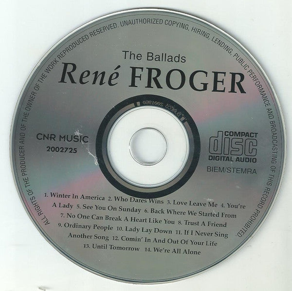 René Froger : The Ballads (CD, Comp, RE)
