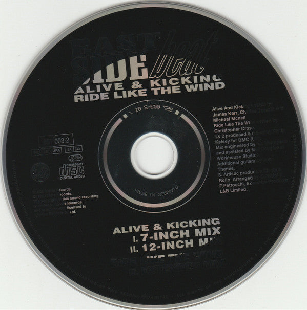 East Side Beat : Alive & Kicking / Ride Like The Wind (CD, Single)