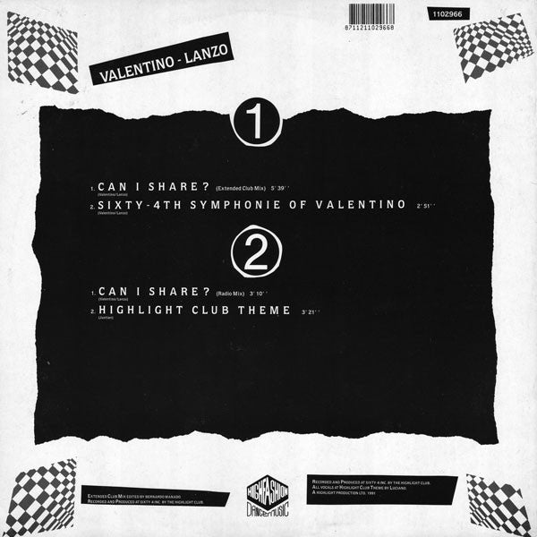 Valentino & Lanzo : Can I Share (12")