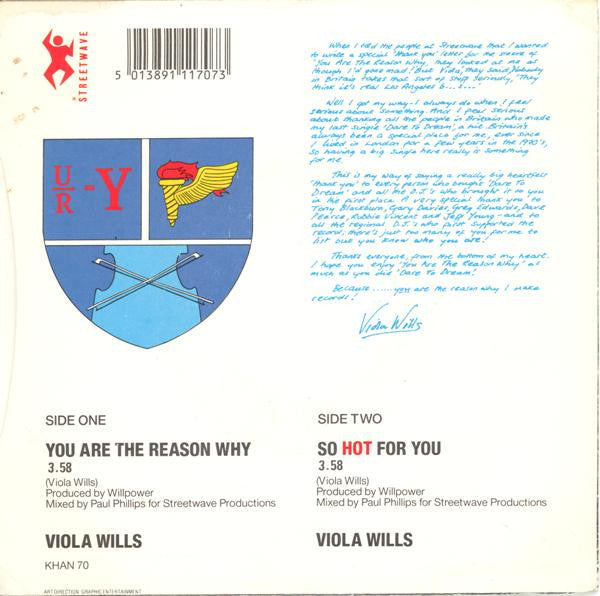 Viola Wills : You Are The Reason Why (7", Single)