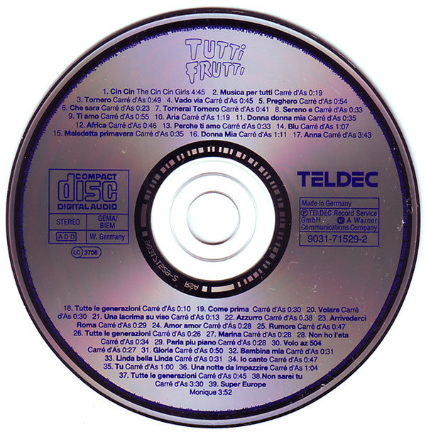 The Tutti Frutti-Girls : Super Sexy Italo Hit Mix Album (CD, Album, P/Mixed)