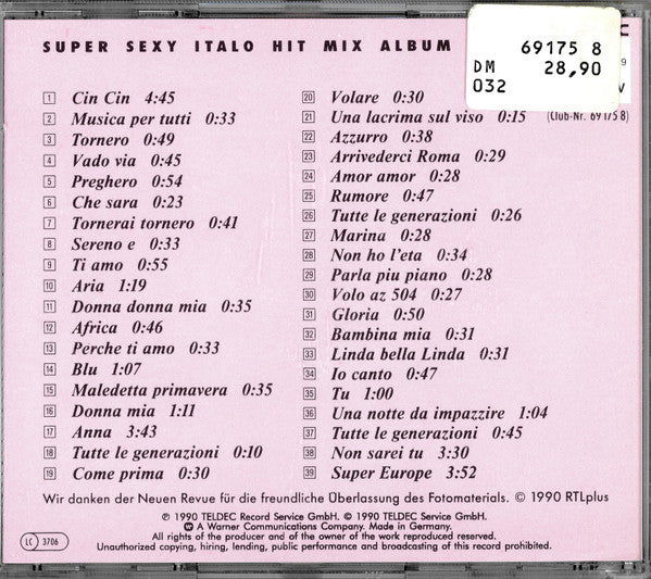 The Tutti Frutti-Girls : Super Sexy Italo Hit Mix Album (CD, Album, P/Mixed)