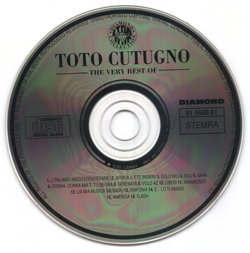 Toto Cutugno : The Very Best Of (CD, Comp)