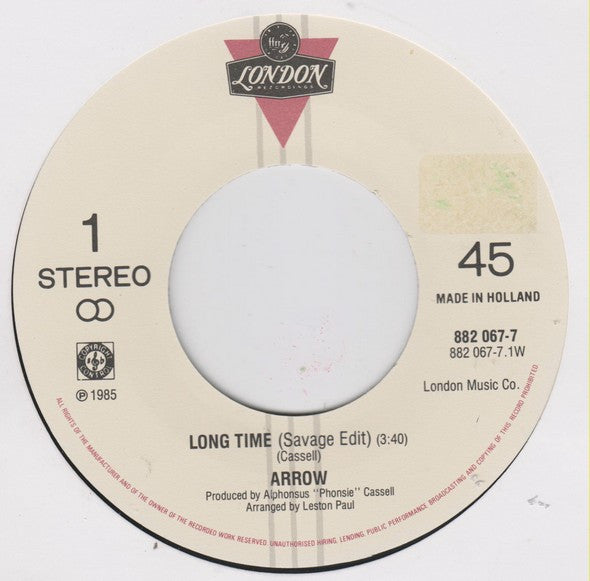 Arrow (2) : Long Time (7", Single)
