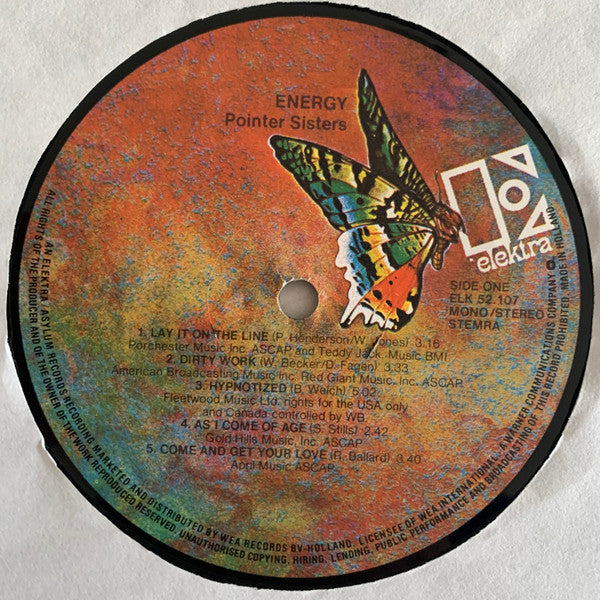 Pointer Sisters : Energy (LP, Album)