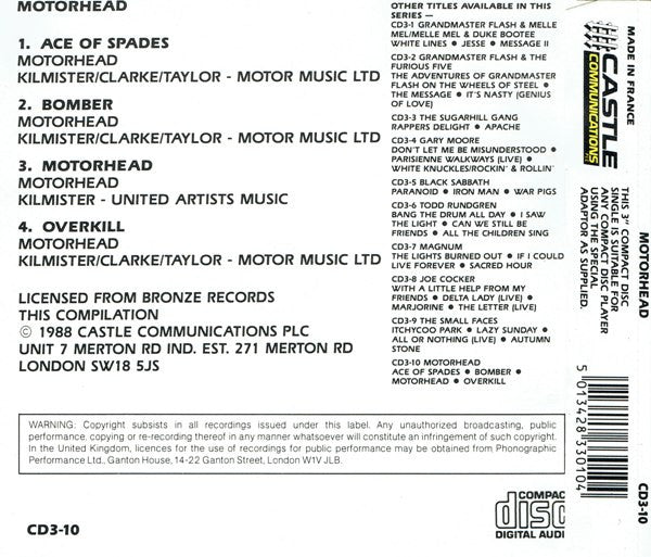 Motörhead : Motorhead (CD, Mini, Single, Comp, Ltd, S/Edition)