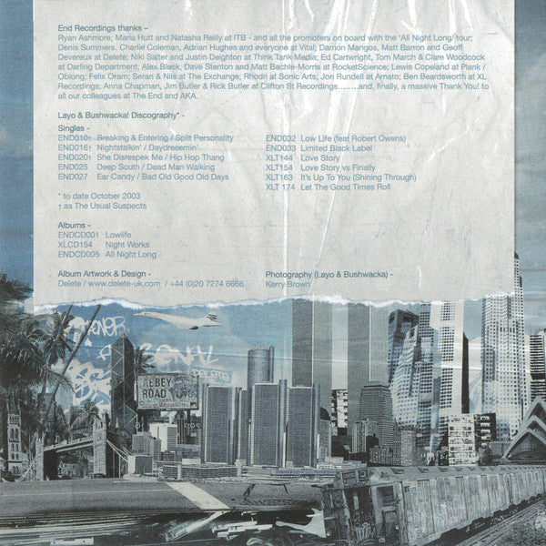 Layo & Bushwacka! : All Night Long (2xCD, Mixed)