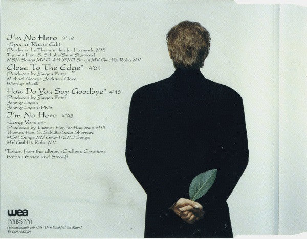 Johnny Logan : I'm No Hero (CD, Single)