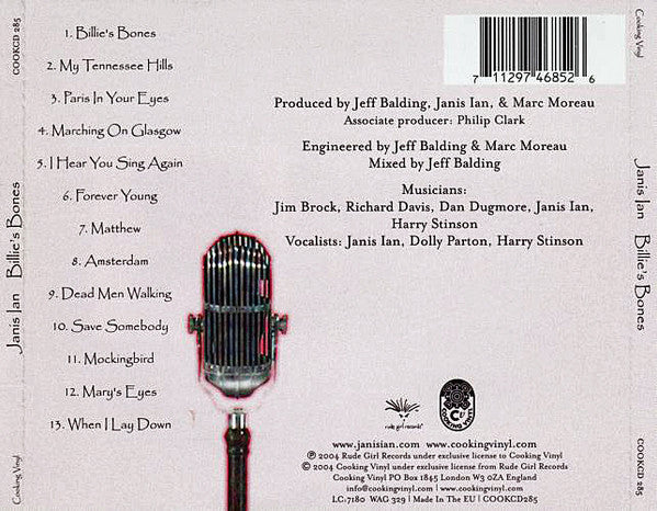 Janis Ian : Billie's Bones (CD, Album)
