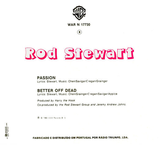 Rod Stewart : Passion (7", Single)