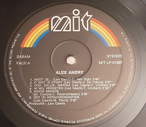 Alex Andry : Weet Je Nog ... (LP, Album)