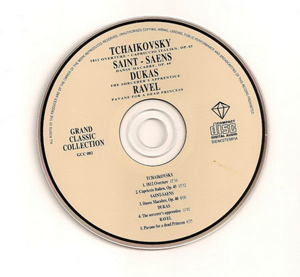 Pyotr Ilyich Tchaikovsky, Camille Saint-Saëns, Paul Dukas, Maurice Ravel : 1812 Overture - Capriccio Italien, Op. 45 - Danse Macabre, Op. 40 - The Sorcerer's Apprentice - Pavane For A Dead Princess (CD, Comp)