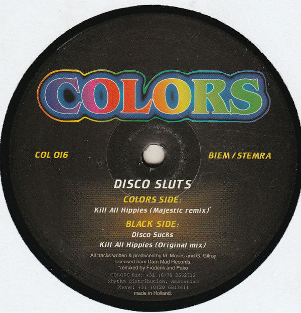 Disco Sluts : Kill All Hippies (12")