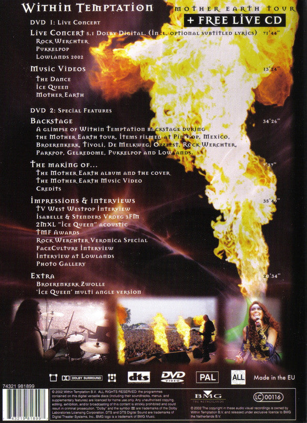 Within Temptation : Mother Earth Tour (2xDVD-V, PAL + CD)
