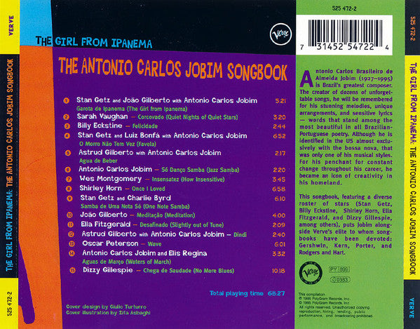 Various : The Antonio Carlos Jobim Songbook - The Girl From Ipanema (CD, Comp, RP)