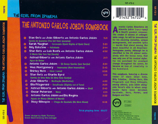 Various : The Antonio Carlos Jobim Songbook - The Girl From Ipanema (CD, Comp, RP)