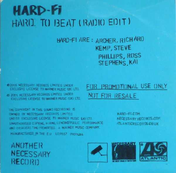 Hard-Fi : Hard To Beat (CD, Single, Promo, Blu)