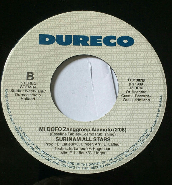 Surinam All Stars : Memre Den (Gedenk Hen) (7", Single)