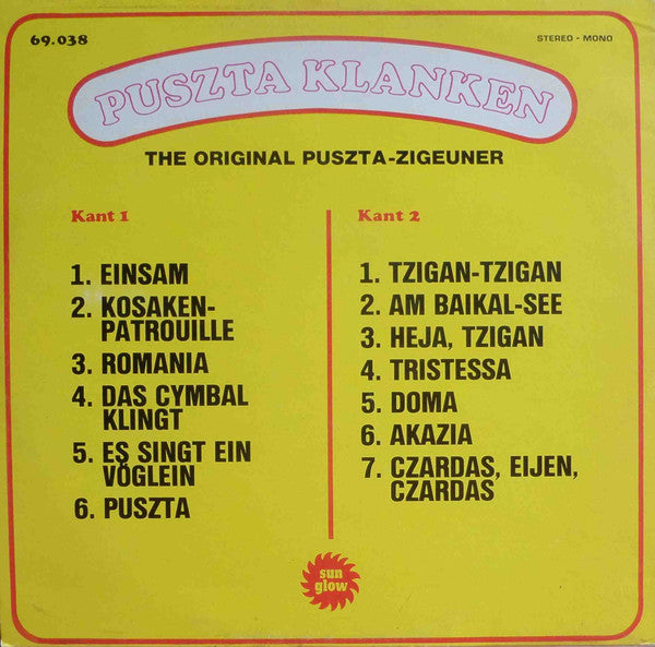 Original Puszta-Zigeuner : Puszta Klanken (LP)