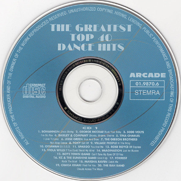 Various : The Greatest Top 40 Dance Hits (2xCD, Comp)
