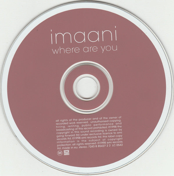 Imaani : Where Are You (CD, Single)