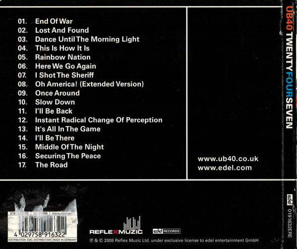 UB40 : TwentyFourSeven (CD, Album, Dig)