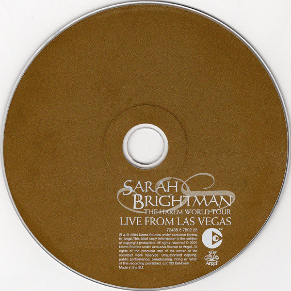 Sarah Brightman : The Harem World Tour: Live From Las Vegas (CD, Album, Copy Prot., Mixed)