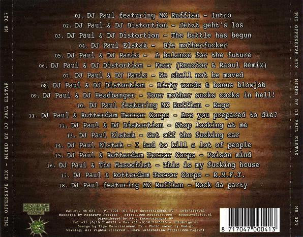 Paul Elstak : The Offensive Mix (CD, Mixed)