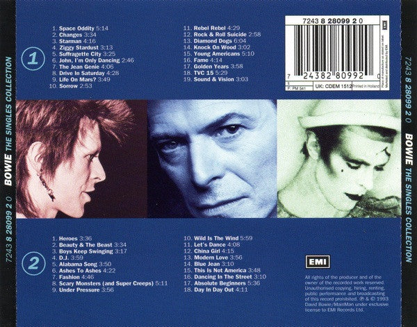 David Bowie : The Singles Collection (2xCD, Comp, RE, RM, Sli)