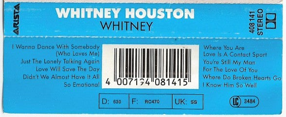Whitney Houston : Whitney (Cass, Album)