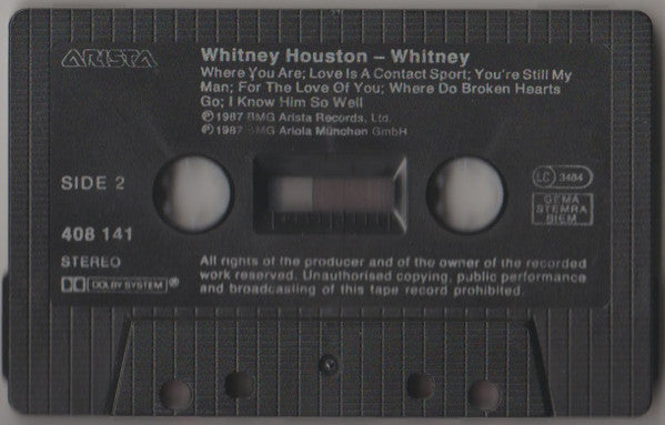 Whitney Houston : Whitney (Cass, Album)