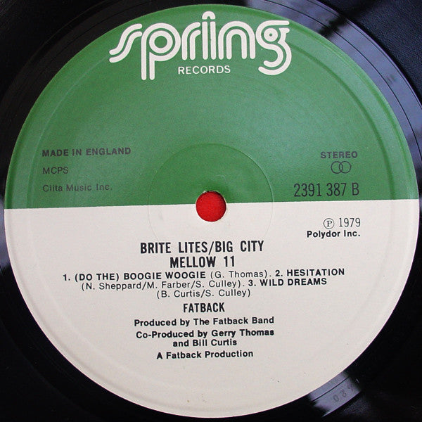 The Fatback Band : Brite Lites, Big City (LP, Album)