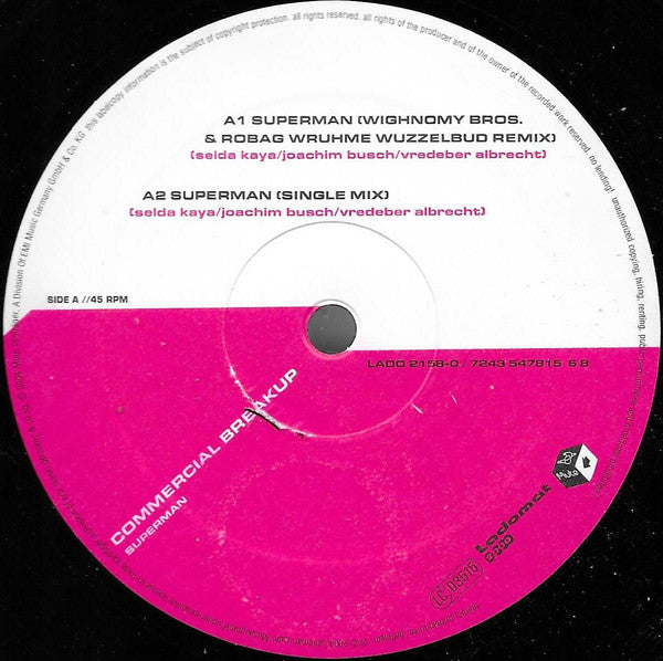 Commercial Breakup : Superman (12")