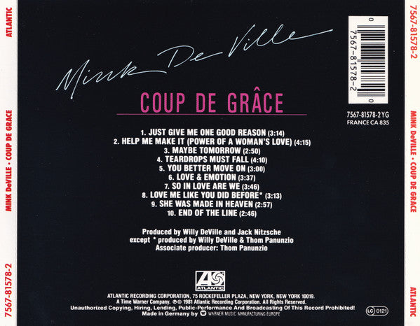 Mink DeVille : Coup De Grâce (CD, Album)
