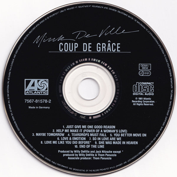Mink DeVille : Coup De Grâce (CD, Album)
