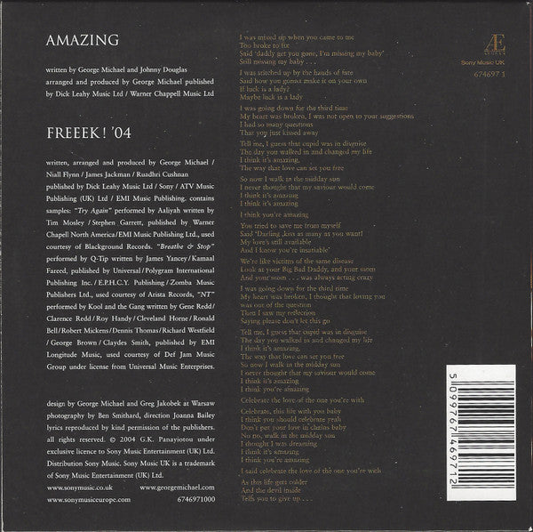 George Michael : Amazing (CD, Single)